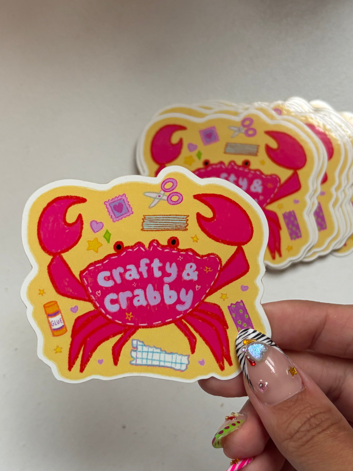 Crafty and Crabby Sticker